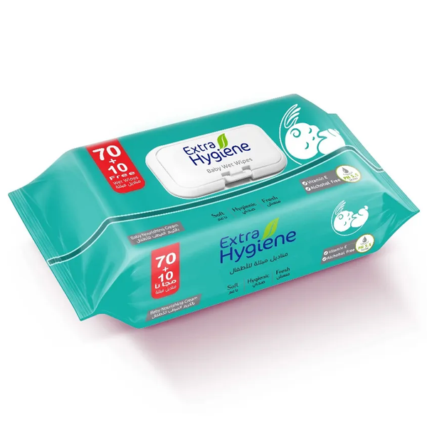 Hygiene Baby Wet Wipes with Nourishing Cream- 80 Wipes