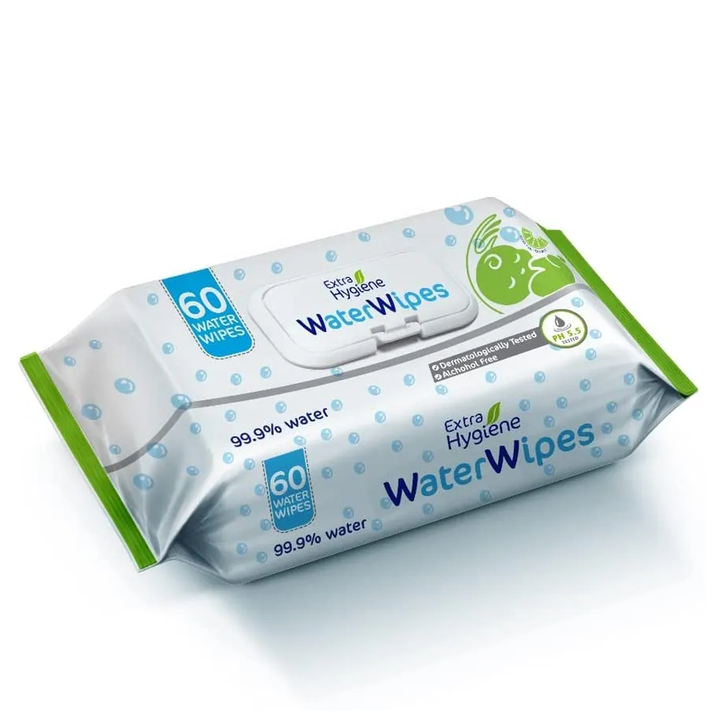 Hygiene Baby Water Wipes with Kiwi - 60 Pieces