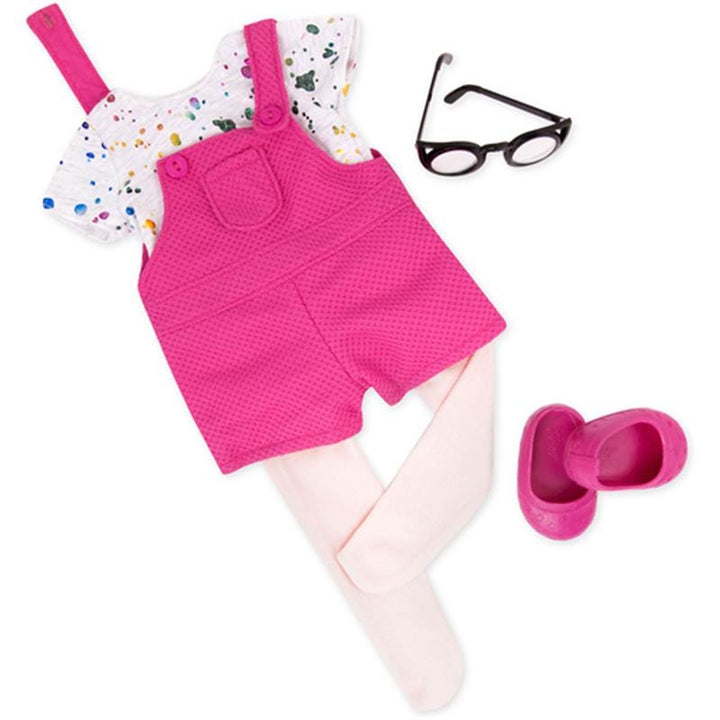 Our Generation Splash of Fun Overalls with T-shirt Outfit