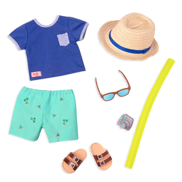 Our Generation By The Beach Deluxe Boy Swimsuit Outfit