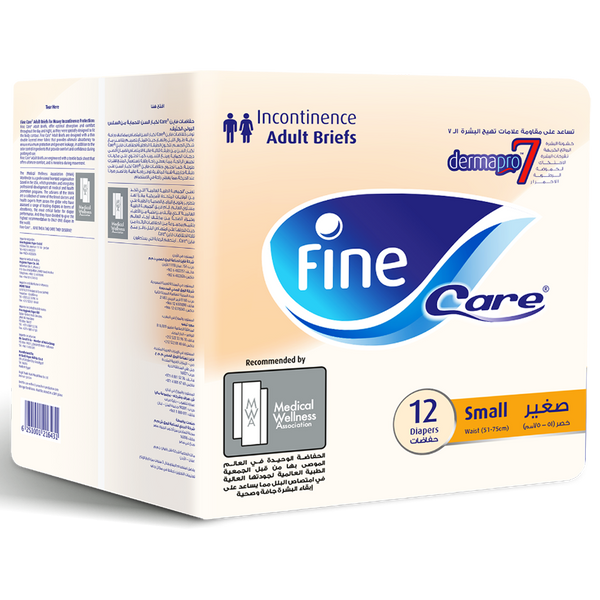 Fine Care Adult Diapers - Small - 12 Diapers