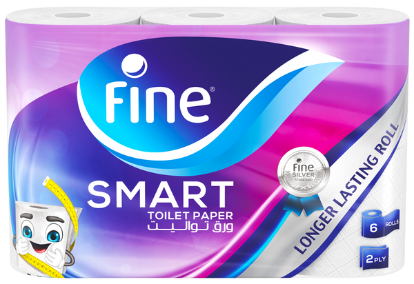 Fine Smart Sterilized Toilet Paper - 6 Rolls