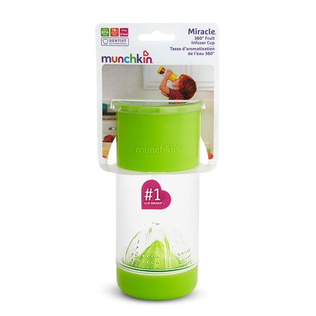 Munchkin Miracle 360 Fruit Infuser Sippy Cup 414 ml - Green