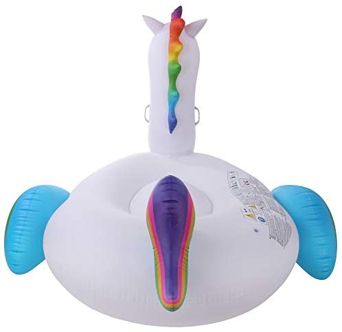 SunClub Jumbo Unicorn Inflatable Float - White