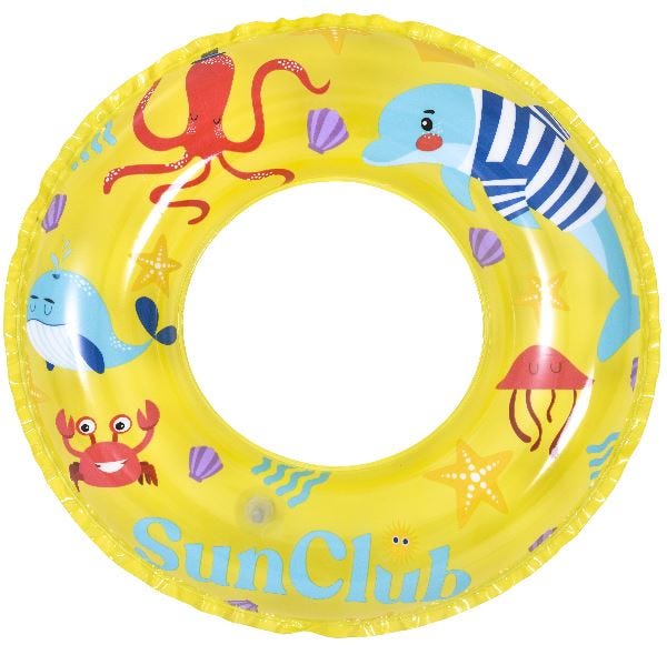 SunClub Inflatable Swimming Ring - Yellow