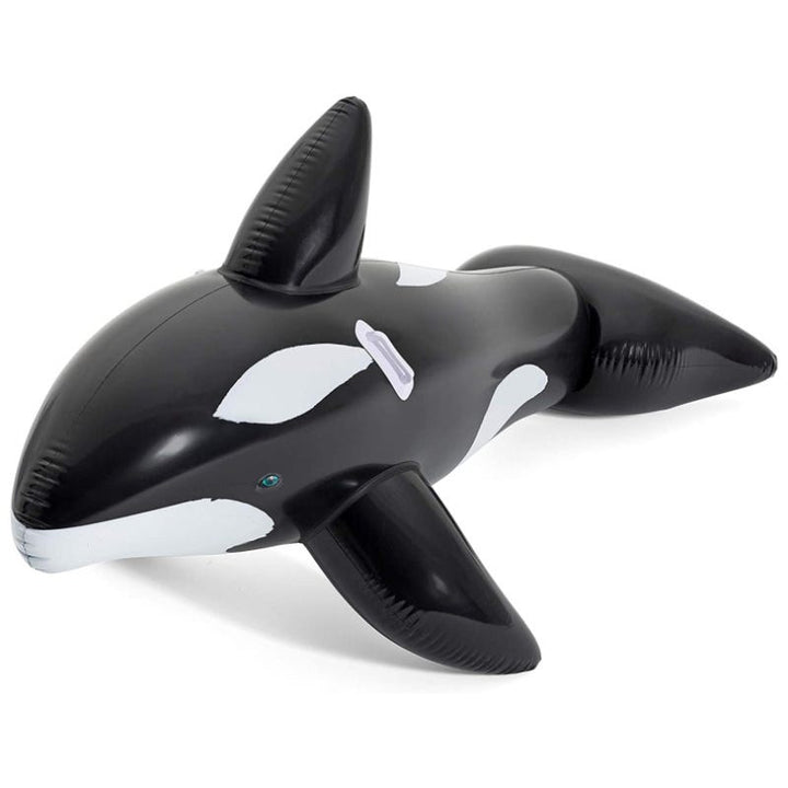 Bestway Jumbo Whale Rider Float for Kids - Black and White