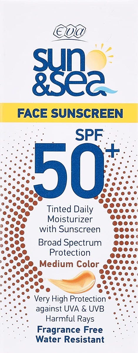 Eva Sun & Sea Face Sunscreen SPF +50 Tinted | 40 ml