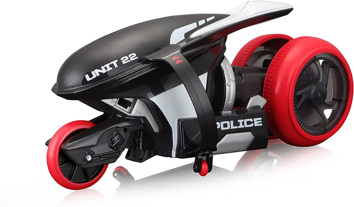 Maisto Police Cyklone Remote Control Twist Stunt Bike - Red and Black