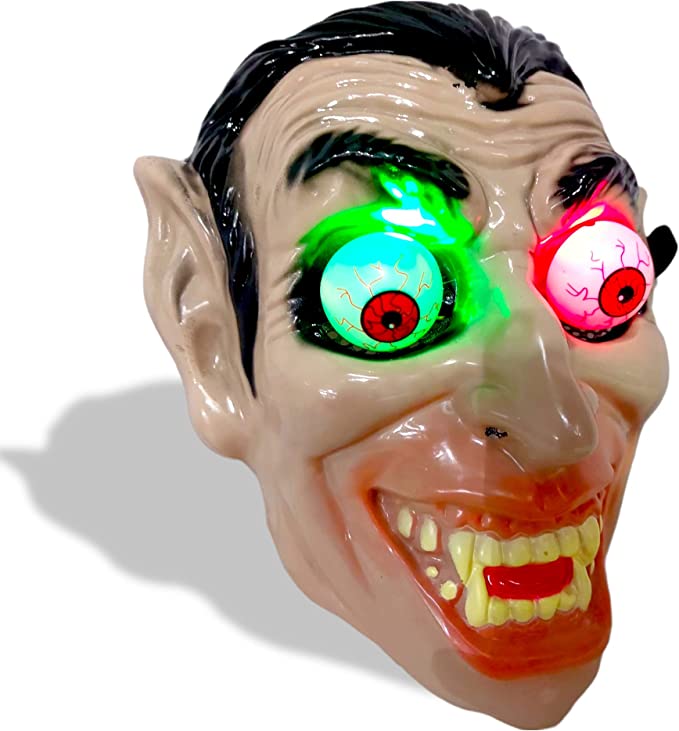 Horror Face Mask with Lighting Eyes