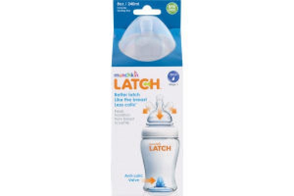 Munchkin Latch Feeding Bottle, 236 ml - White