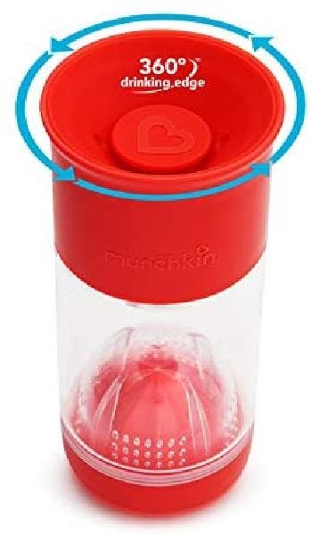 Munchkin Miracle 360 Fruit Infuser Sippy Cup 414 ml - Red