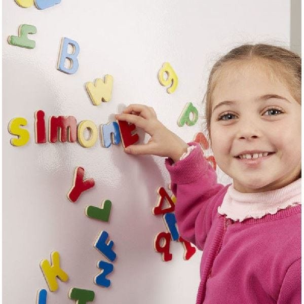 Melissa and Doug Magnetic Wooden Alphabet - 52 Pieces