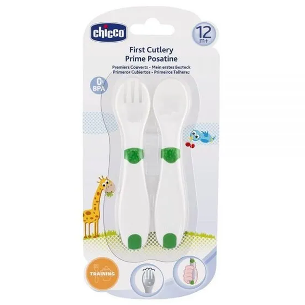 Chicco First Cutlery Prime Posatine - 2 Pieces - 12+ Months