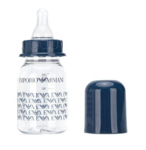 Emporio Armani Kids All - Over Logo Baby Bottle, 125 ml - Navy
