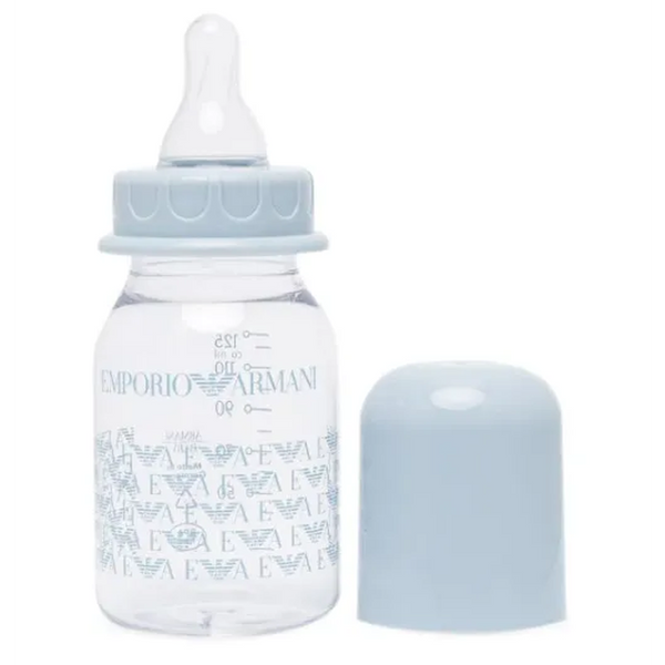 Emporio Armani Kids All - Over Logo Baby Bottle, 125 ml - Blue