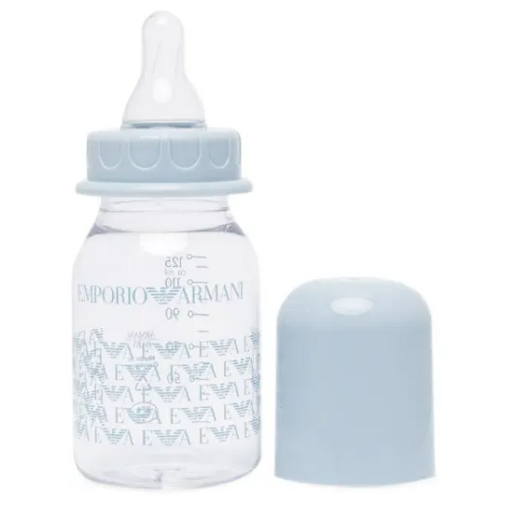 Emporio Armani Kids All - Over Logo Baby Bottle, 125 ml - Blue