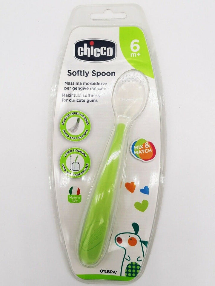 Chicco Soft Silicon Spoon - Green