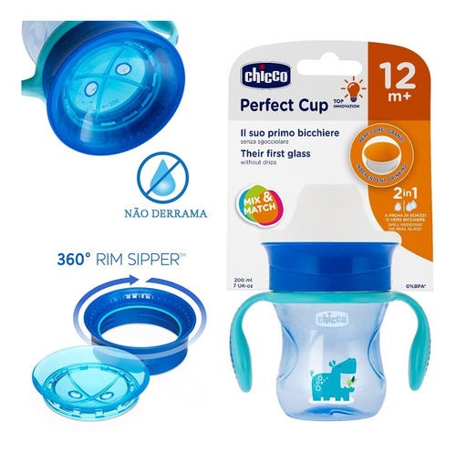 Chicco 360 Perfect Cup|200 ml|12+ Months|Blue