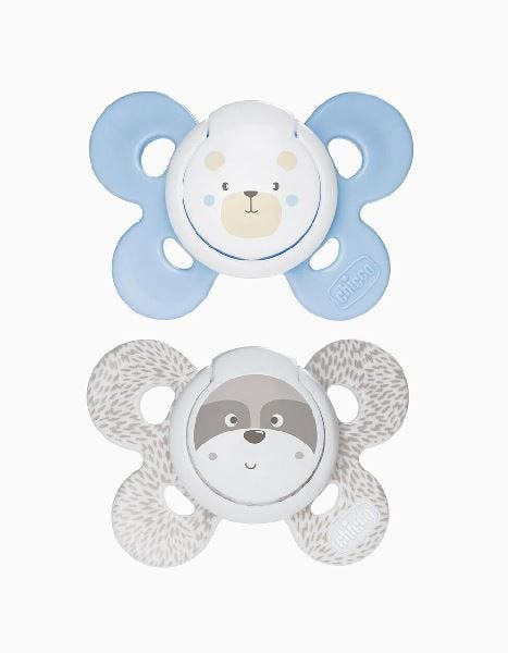 Chicco Silicone Pacifier Physio Comfort Child, 0-6 Months - 2 Pieces