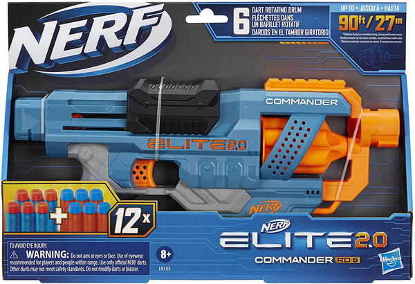 Nerf Elite 2.0 Commander RD-6 Blaster Gun - 12 Darts