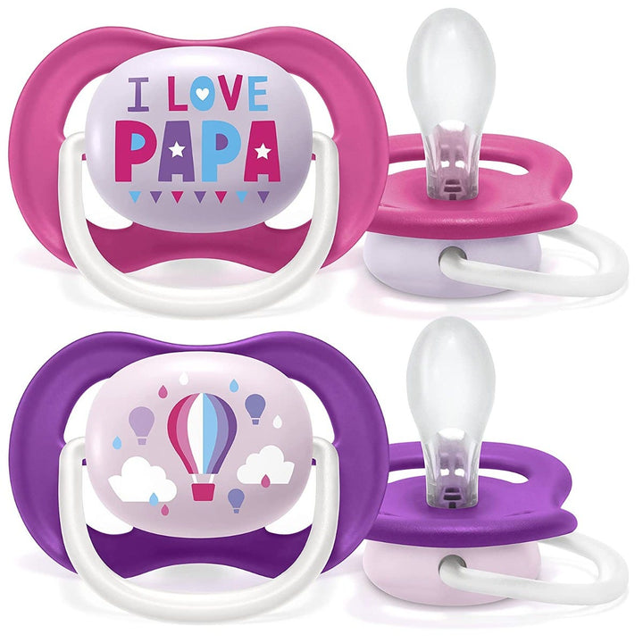 Philips Avent I Love Papa Orthodontic Pacifier 6-18 Months - 2 Pieces