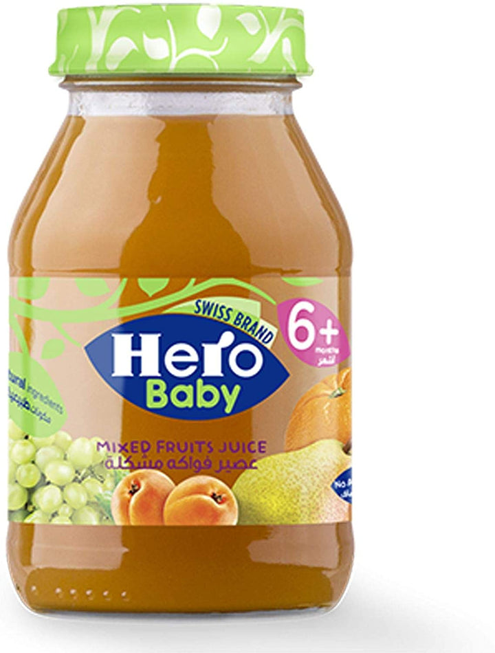 Hero Baby Mixed Fruits Juice Bottle, 6+ Months - 130 ml
