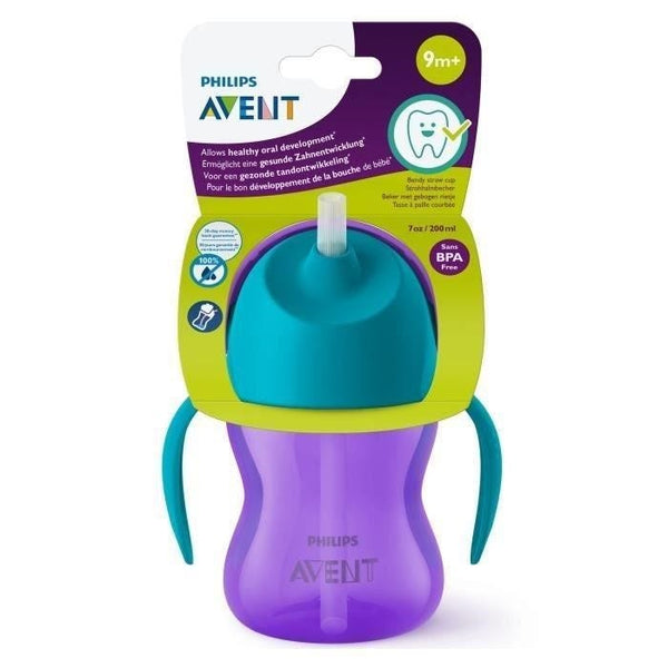 Philips Avent Straw Cup, 9+ Months, 200 ml - Purple