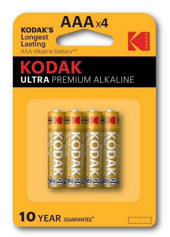 Kodak Ultra Premium Alkaline AAA Pack - 4 Pieces