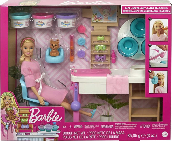 Barbie Doll Face Mask Spa Day Playset