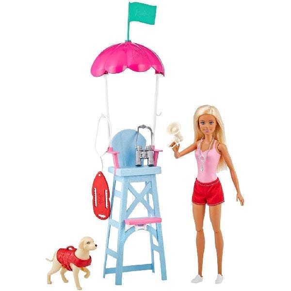 Barbie You Can Be Anything Lifeguard Doll Playset