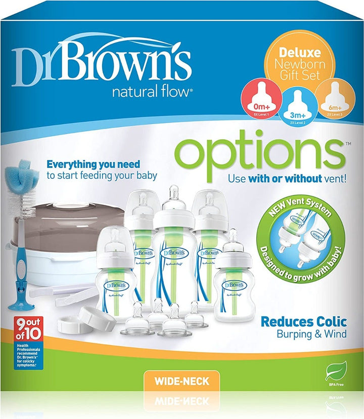 Dr Brown's Deluxe Newborn Wide Neck Options Gift Set