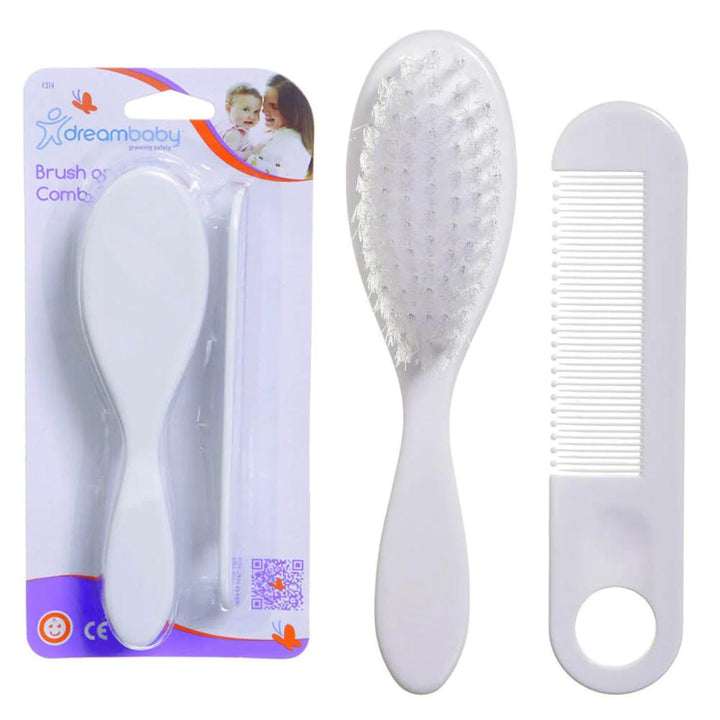 Dreambaby Brush And Comb For Babies Set | White