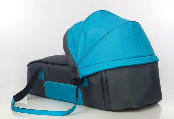 Uni-Baby Carry Cot - Turquoise and Grey