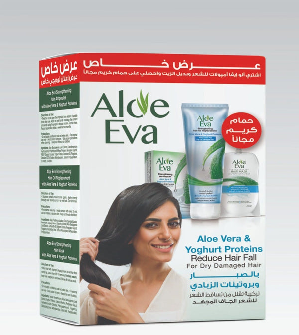 Aloe Eva Routine with Aloe vera & Yoghurt Proteins For Dry & Damaged Hair