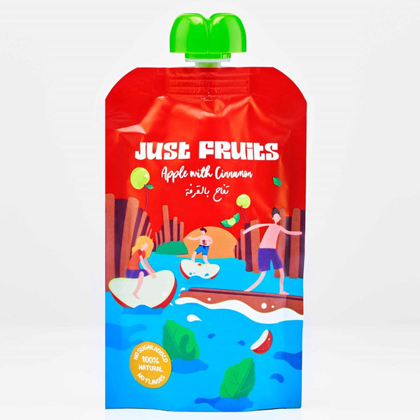 Just Fruits Apple with Cinnamon Puree Pouch Snack - 110 gm