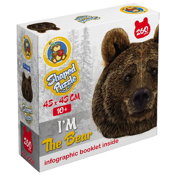 Fluffy Bear Bear Shaped Puzzle - 260 Pieces