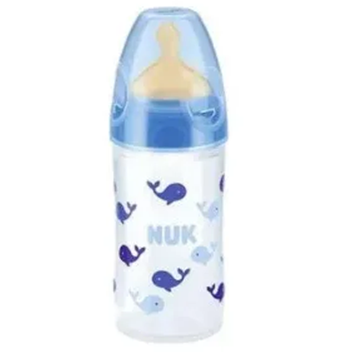 NUK Whale Plastic Feeding Bottle - 0+ Months - 150 ml - Blue