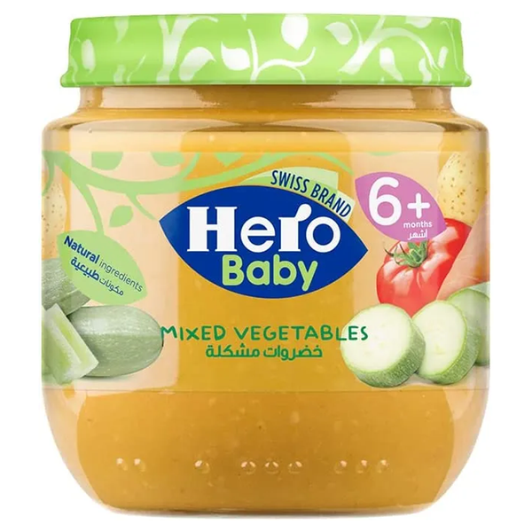 Hero Baby Mixed Vegetables Jar, 6+ Months - 120 gm