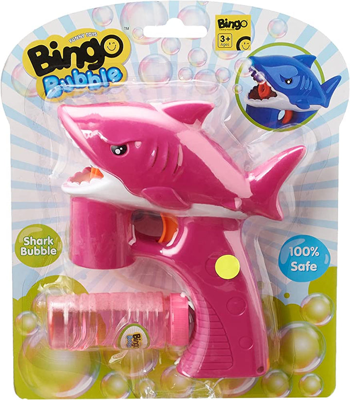 Bingo Shark Bubble Gun - Pink