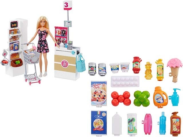 Barbie Doll and Supermarket Playset