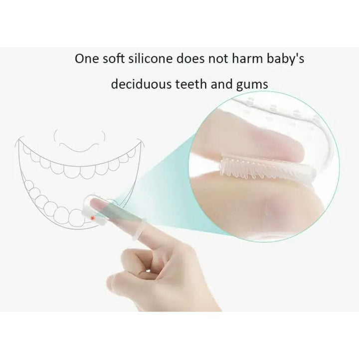 KUB Silicone Finger Toothbrush | Transparent