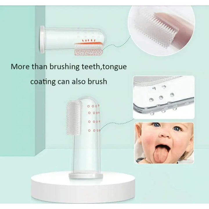 KUB Silicone Finger Toothbrush | Transparent