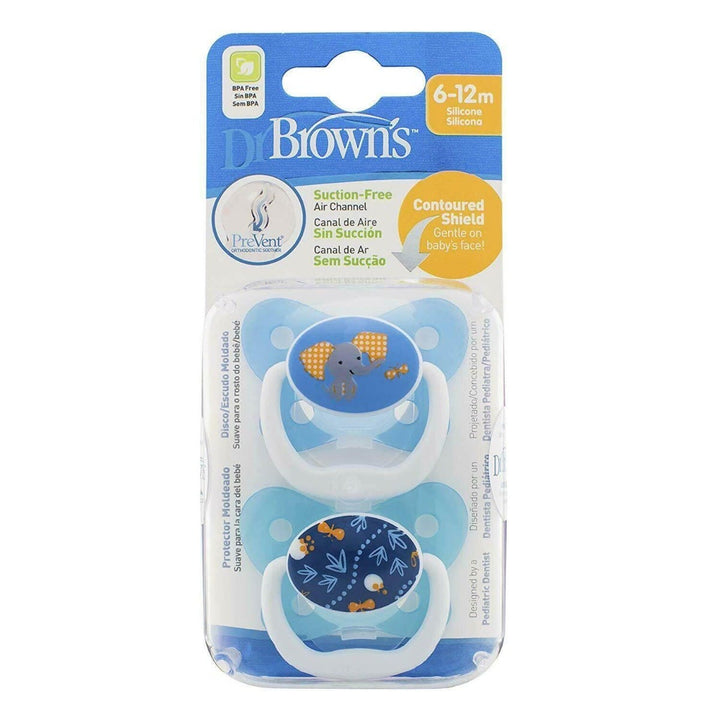 Dr. Brown's PreVent Butterfly Pacifier 6-18 Months| Blue | 2 Pieces