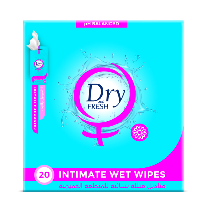 Dry Fresh Chamomile & Flowers Intimate Feminine Wipes|20 wipes
