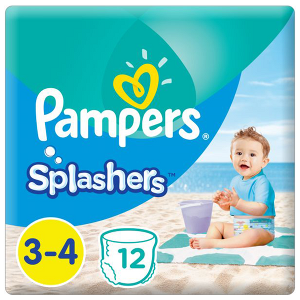 Pampers Splashers Swim Pants - Size 3-4 - 6-12 KG - 12 Diapers