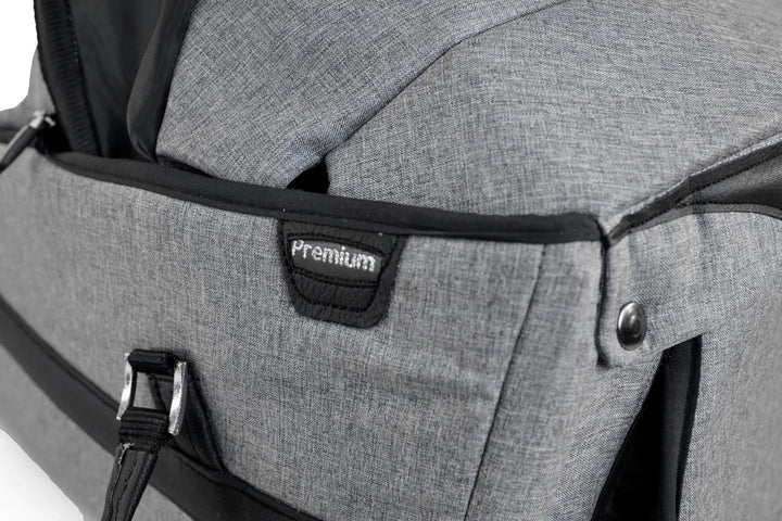 Petit Bebe Premium Carry Cot - Grey and Black