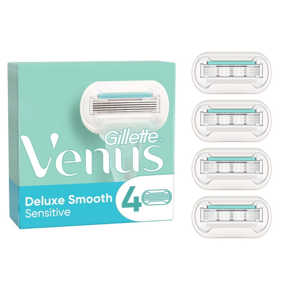 Venus Deluxe Smooth Sensitive Blades - 4 Pieces