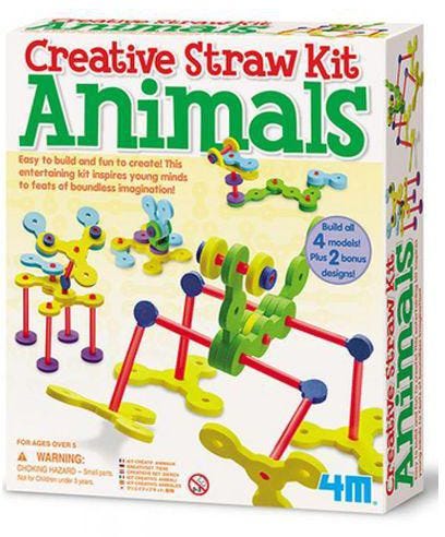 4M Creative Straw Kit Animals