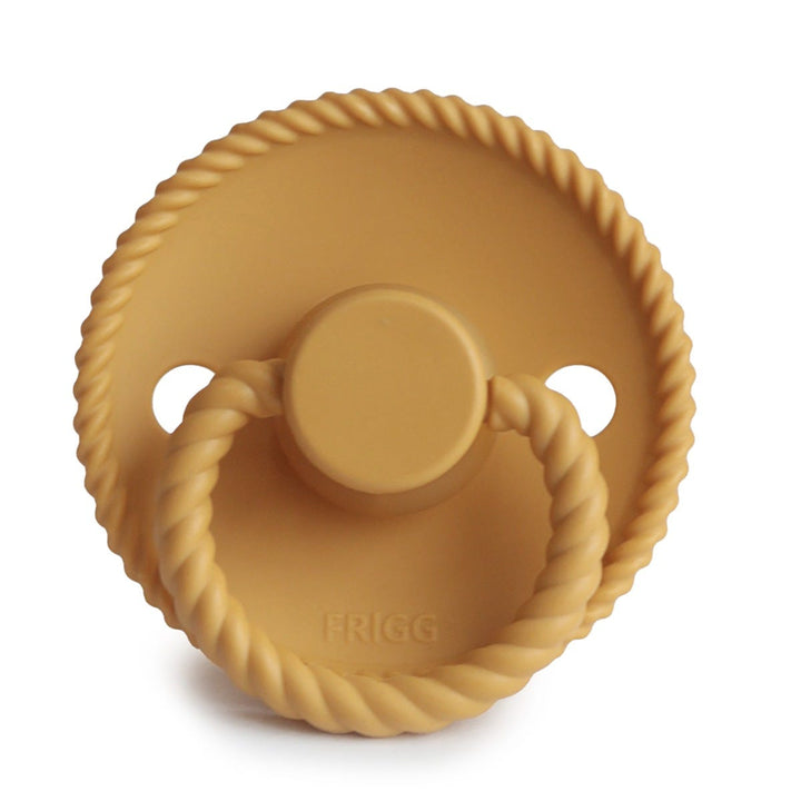 Frigg Rope Latex Pacifier - 0-6 Months - Honey gold