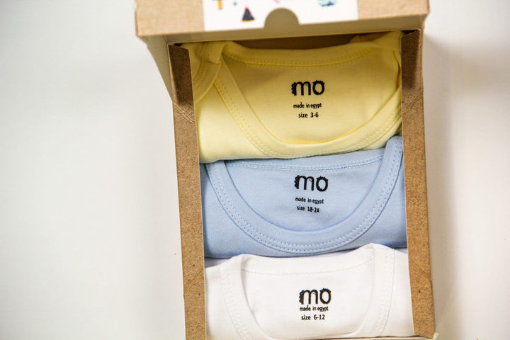 Mo Set Of 3 Long Sleeves Boys Bodysuits | Multicolor